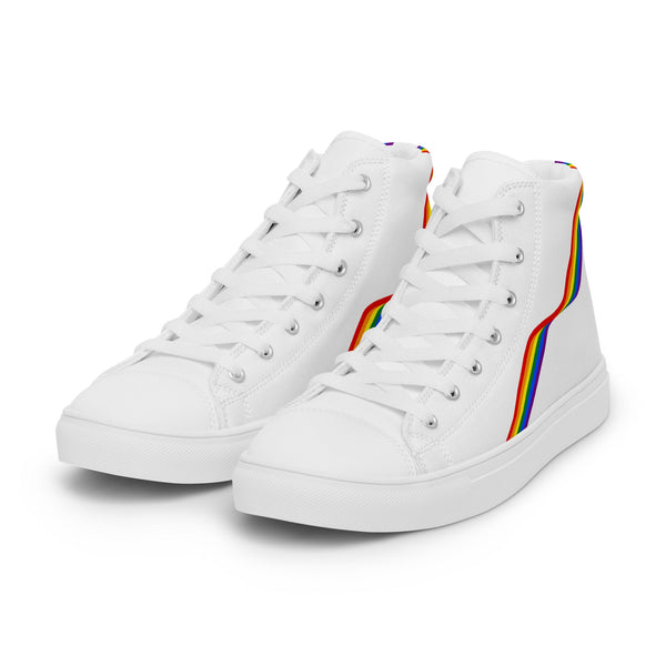 Original Gay Pride Colors White High Top Shoes