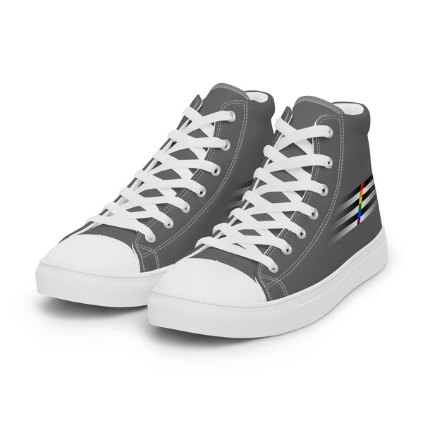 Casual Ally Pride Colors Gray High Top Shoes - Women Sizes