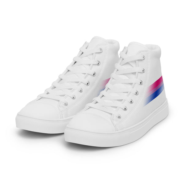 Casual Bisexual Pride Colors White High Top Shoes - Women Sizes