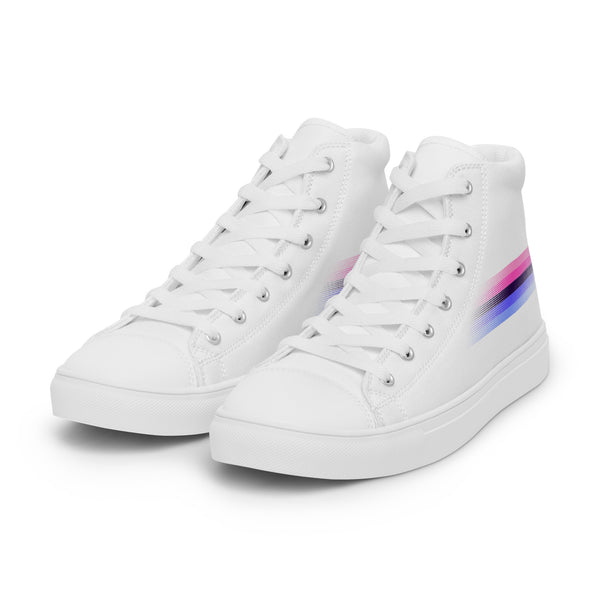 Casual Omnisexual Pride Colors White High Top Shoes - Women Sizes