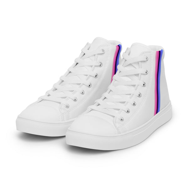 Classic Omnisexual Pride Colors White High Top Shoes - Women Sizes