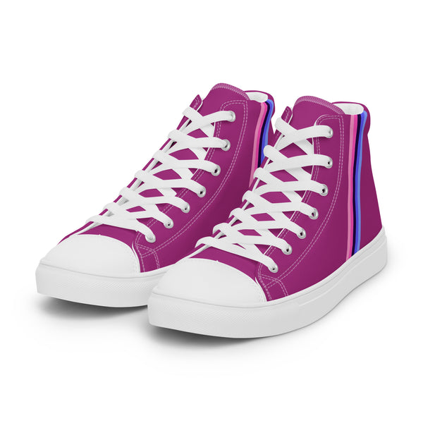 Classic Omnisexual Pride Colors Violet High Top Shoes - Women Sizes