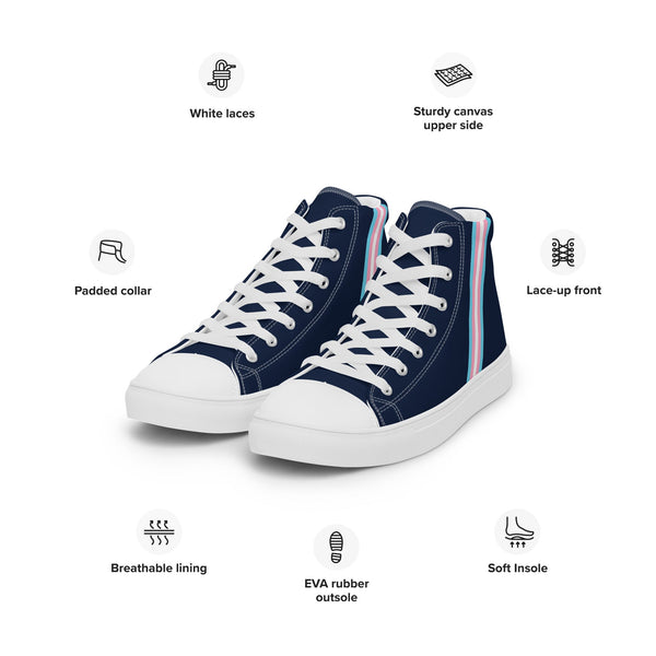 Transgender Pride Navy High Tops