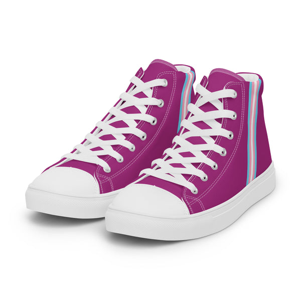 Classic Transgender Pride Colors Violet High Top Shoes - Women Sizes