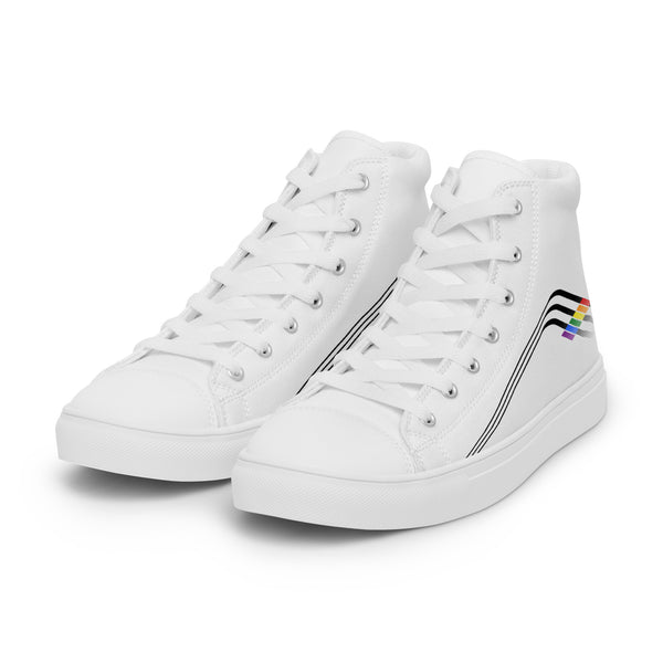 Trendy Ally Pride Colors White High Top Shoes - Women Sizes