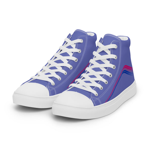 Trendy Bisexual Pride Colors Blue High Top Shoes - Women Sizes