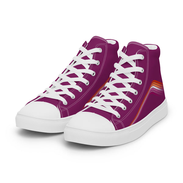 Trendy Lesbian Pride Colors Purple High Top Shoes - Women Sizes