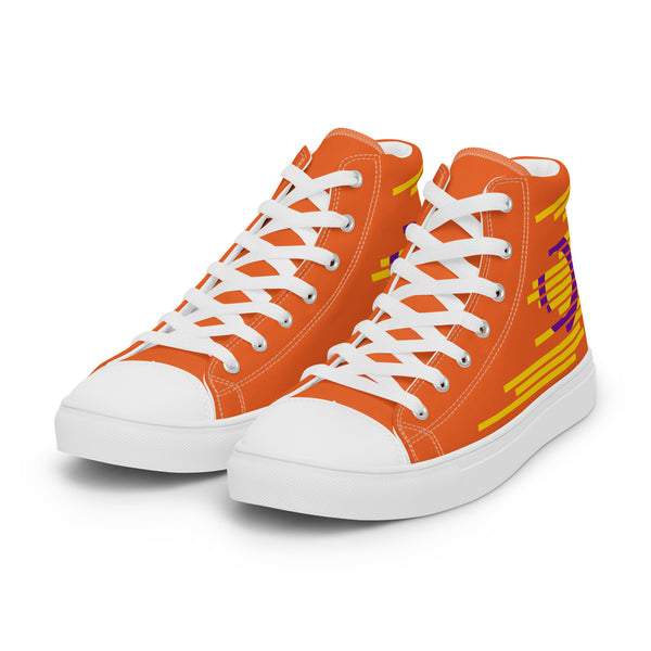 Modern Intersex Pride Colors Orange High Top Shoes - Women Sizes