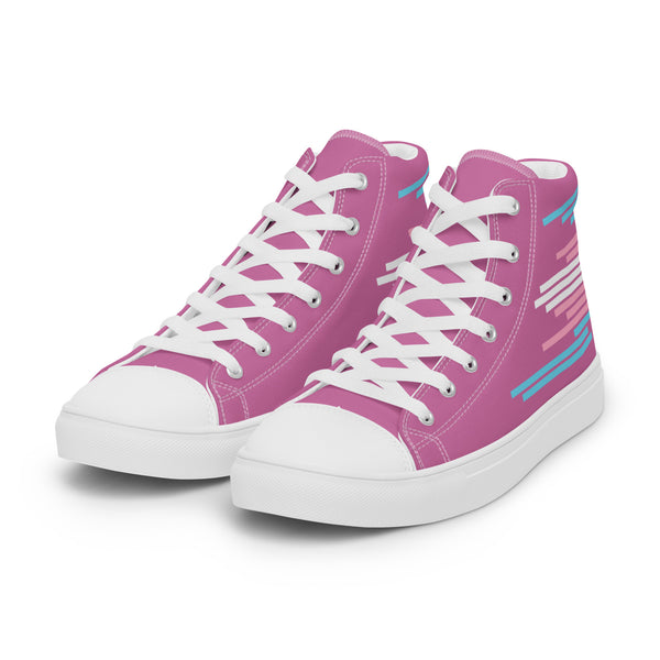 Modern Transgender Pride Colors Pink High Top Shoes - Women Sizes