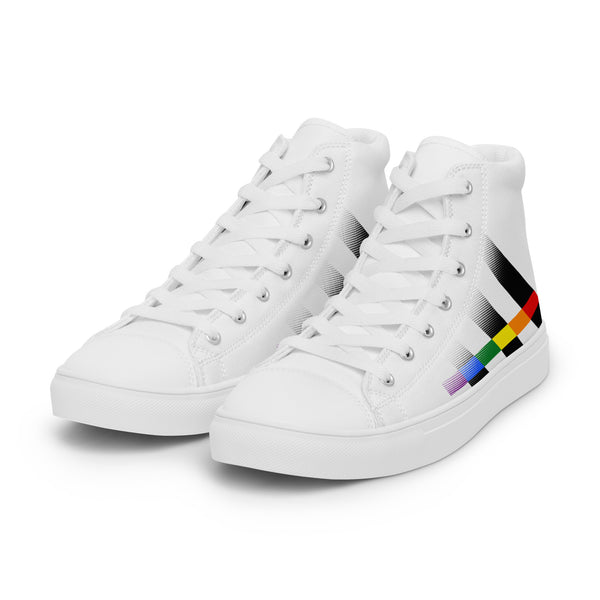 Ally Pride Colors Modern White High Top Shoes - Women Sizes