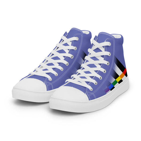 Ally Pride Colors Modern Blue High Top Shoes - Women Sizes