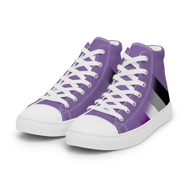 Asexual Pride Colors Modern Purple High Top Shoes - Women Sizes