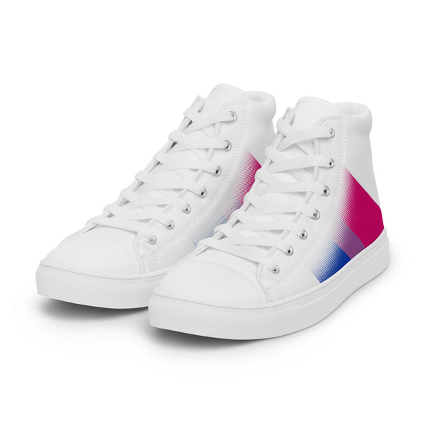 Bisexual Pride Colors Modern White High Top Shoes - Women Sizes