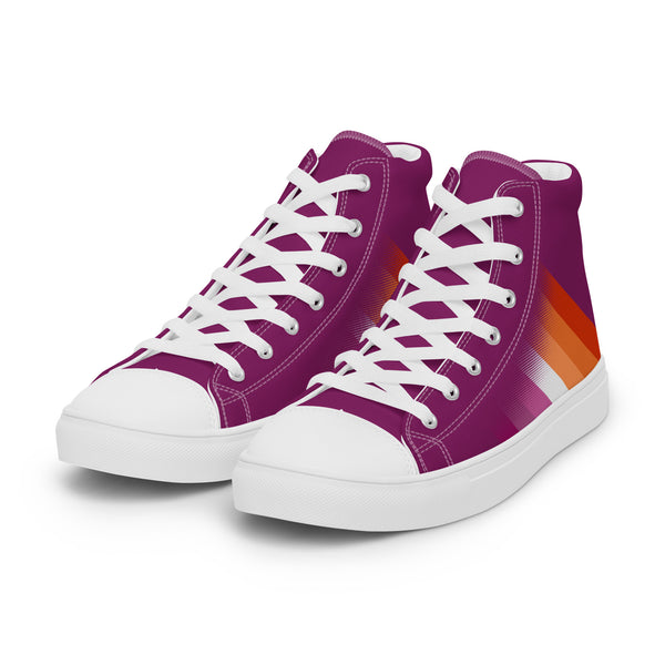 Lesbian Pride Colors Modern Purple High Top Shoes - Women Sizes