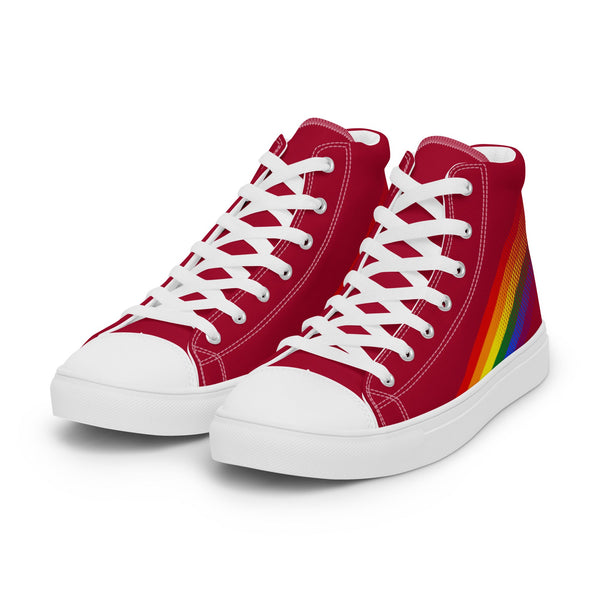 Gay Pride Colors Original Red High Top Shoes