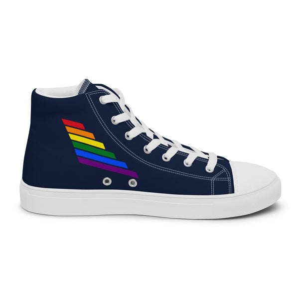 Gay Pride Modern Navy High Top Shoes