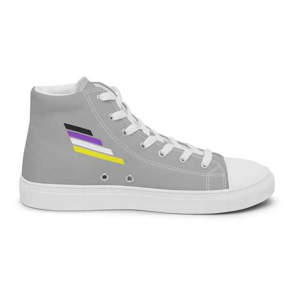 Non-Binary Pride Modern Gray High Top Shoes