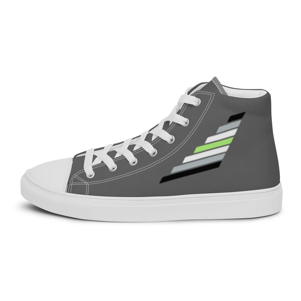 Agender Pride Modern Gray High Top Shoes