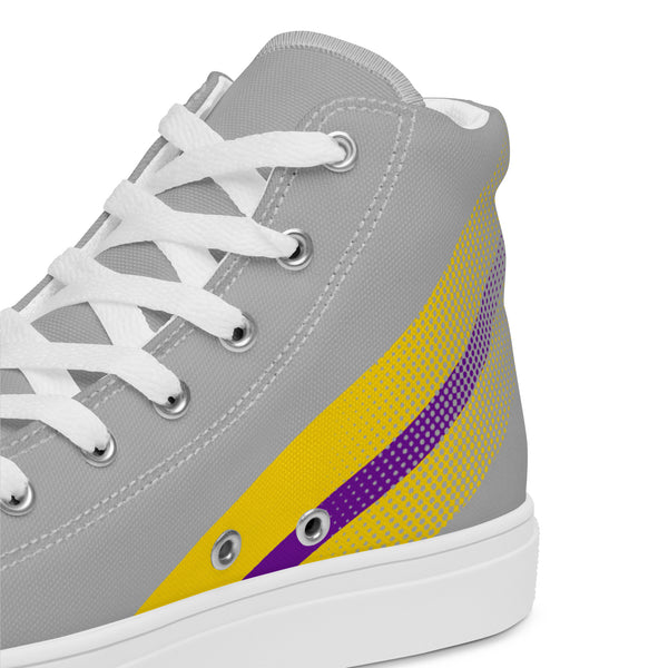 Intersex Pride Colors Original Gray High Top Shoes - Women Sizes