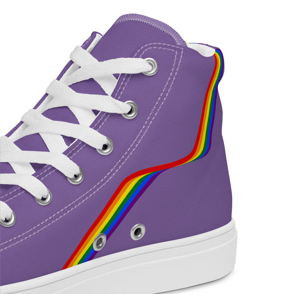 Original Gay Pride Colors Purple High Top Shoes - Women Sizes