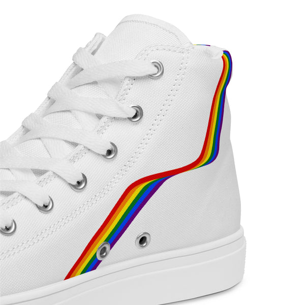 Original Gay Pride Colors White High Top Shoes