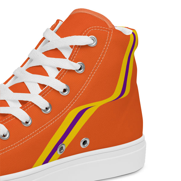 Original Intersex Pride Colors Orange High Top Shoes - Women Sizes