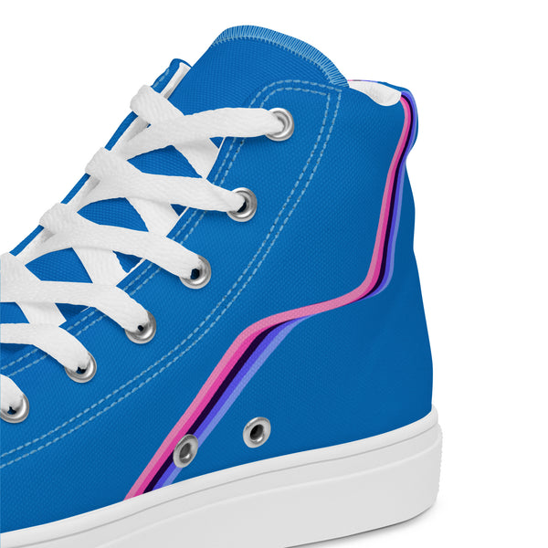 Original Omnisexual Pride Colors Blue High Top Shoes - Women Sizes