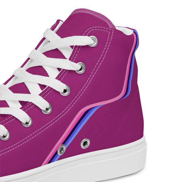 Original Omnisexual Pride Colors Violet High Top Shoes - Women Sizes