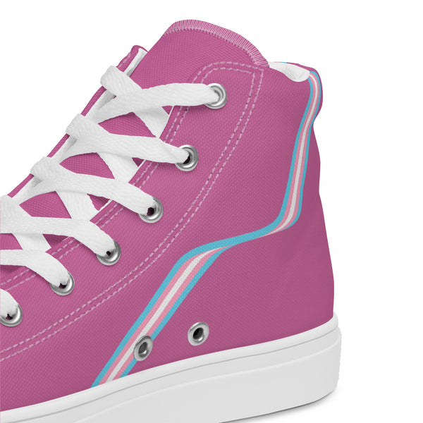 Original Transgender Pride Colors Pink High Top Shoes - Women Sizes
