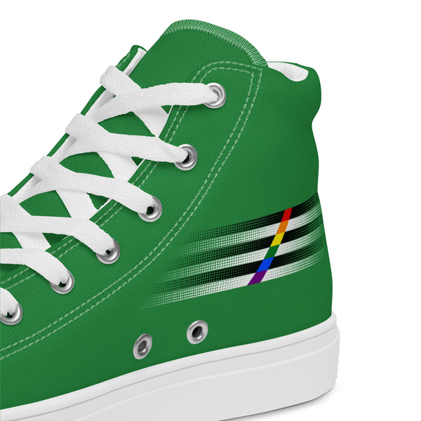 Casual Ally Pride Colors Green High Top Shoes - Women Sizes