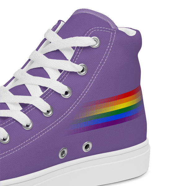 Casual Gay Pride Colors Purple High Top Shoes - Women Sizes