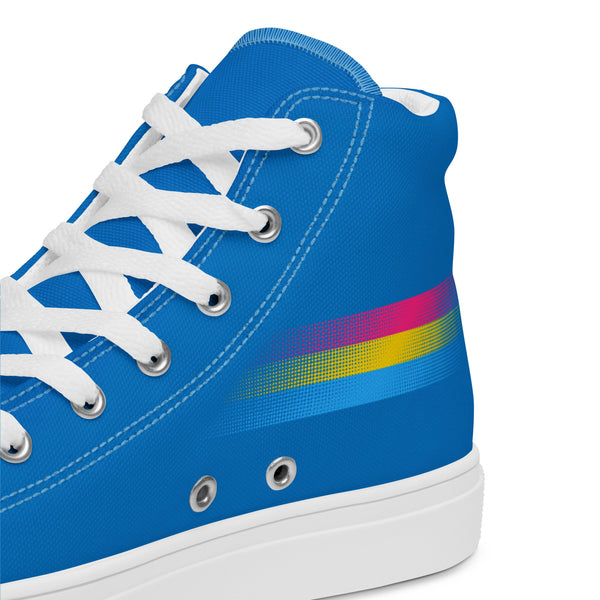 Casual Pansexual Pride Colors Blue High Top Shoes - Women Sizes