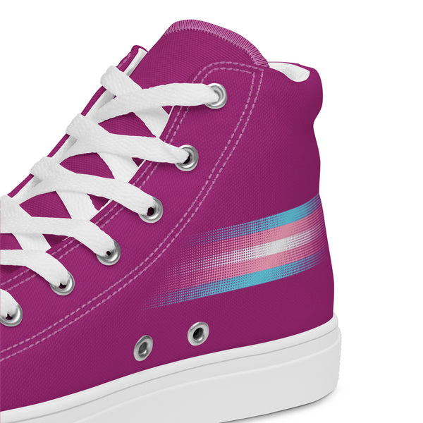 Casual Transgender Pride Colors Violet High Top Shoes - Women Sizes