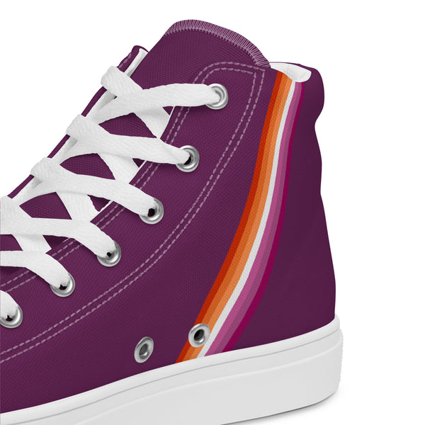 Classic Lesbian Pride Colors Purple High Top Shoes - Women Sizes