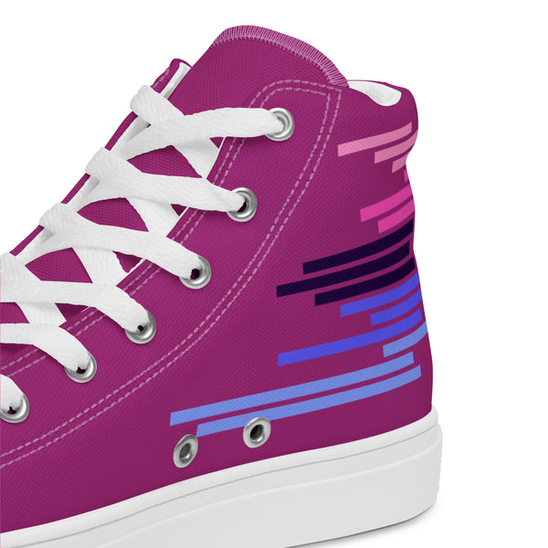Modern Omnisexual Pride Colors Violet High Top Shoes - Women Sizes
