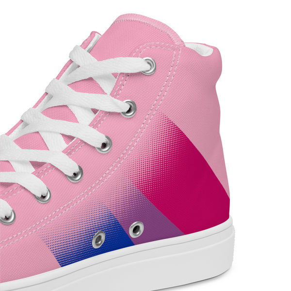 Bisexual Pride Colors Modern Pink High Top Shoes - Women Sizes