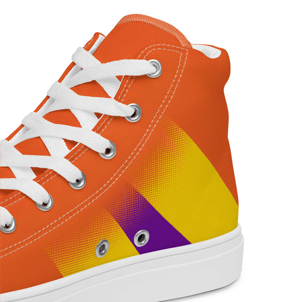 Intersex Pride Colors Modern Orange High Top Shoes - Women Sizes