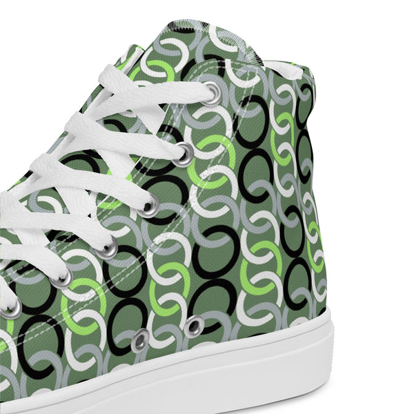 Agender Pride Classic Green High Top Shoes