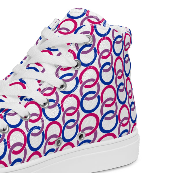 Bisexual Pride Classic White High Top Shoes