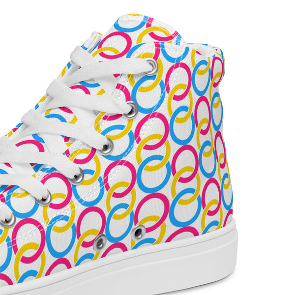 Pansexual Pride Classic White High Top Shoes