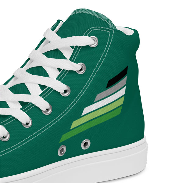 Aromantic Pride Modern Green High Top Shoes