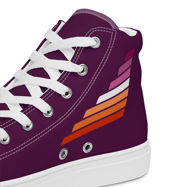 Lesbian Pride Modern Purple High Top Shoes