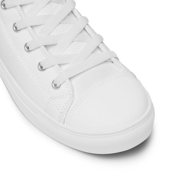 Modern Gay Pride Colors White High Top Shoes