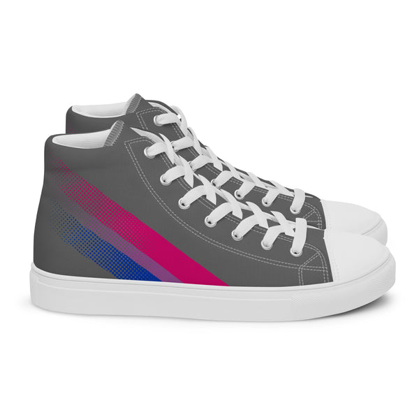 Bisexual Pride Colors Original Gray High Top Shoes - Women Sizes
