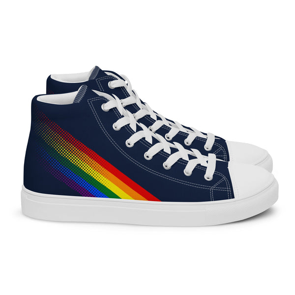 Gay Pride Colors Original Navy High Top Shoes