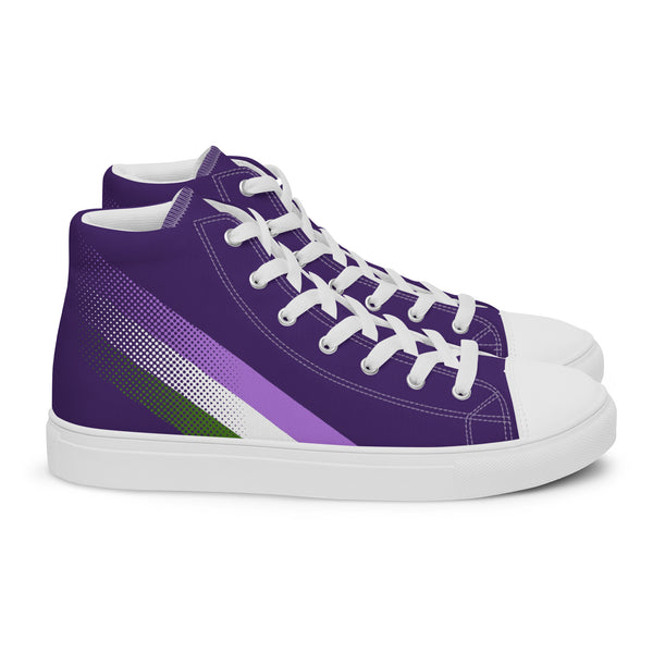 Genderqueer Pride Colors Original Purple High Top Shoes - Women Sizes