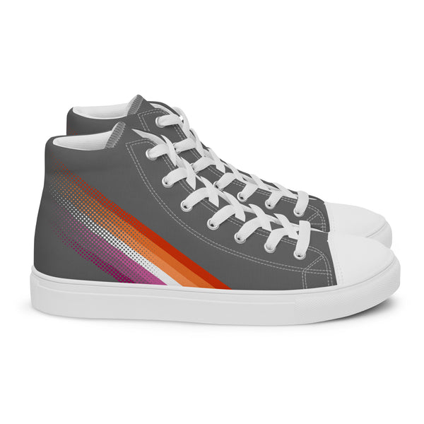 Lesbian Pride Colors Original Gray High Top Shoes - Women Sizes