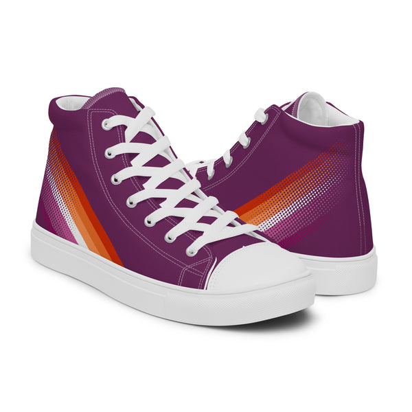 Lesbian Pride Colors Original Purple High Top Shoes - Women Sizes