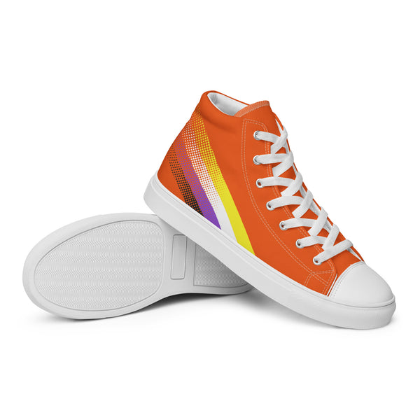 Non-Binary Pride Colors Original Orange High Top Shoes - Women Sizes