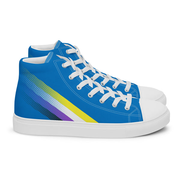 Non-Binary Pride Colors Original Blue High Top Shoes - Women Sizes
